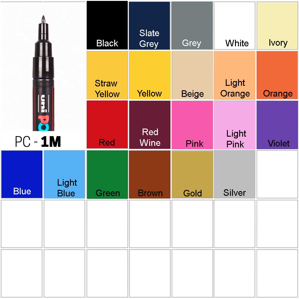 POSCA Paint Marker, PC-1M Extra Fine,Sky Blue