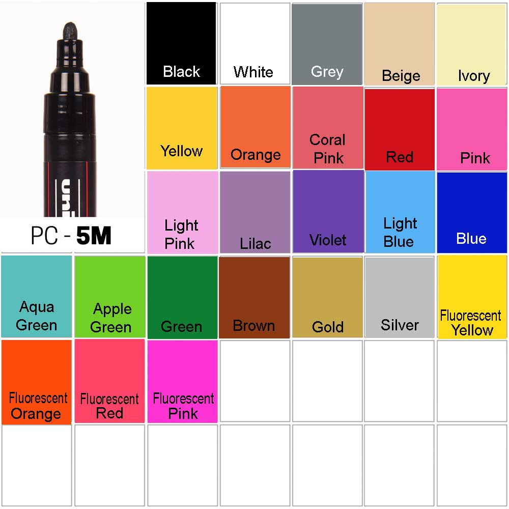 POSCA Paint Marker, PC-5M Medium Bullet, Black 