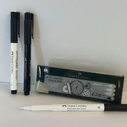 PITT Brush Pen 4 Set - Back & White 